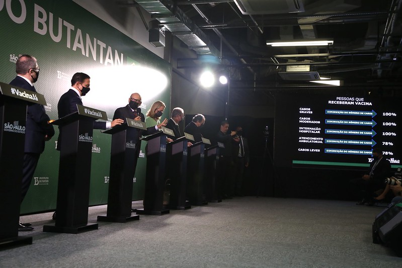 Coletiva de imprensa sobre a eficácia da vacina do Butantan - Foto: Governo de São Paulo 50810335328 c27008459d c