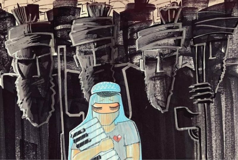 OMMOLBAHNI HASSANI, mais conhecida como Shamsia, é uma grafiteira afegã. Aos 33 anos de idade, ela é professora de escultura da Universidade de Cabul e seus trabalhos estão em galerias e muros do Afeganistão, da Alemanha, da Itália. da Índia e da Suíça. Hassani é uma voz ativa e sensível contra a guerra, pelo direito das mulheres e pela educaç WhatsApp Image 2021 08 20 at 13.11.25 2