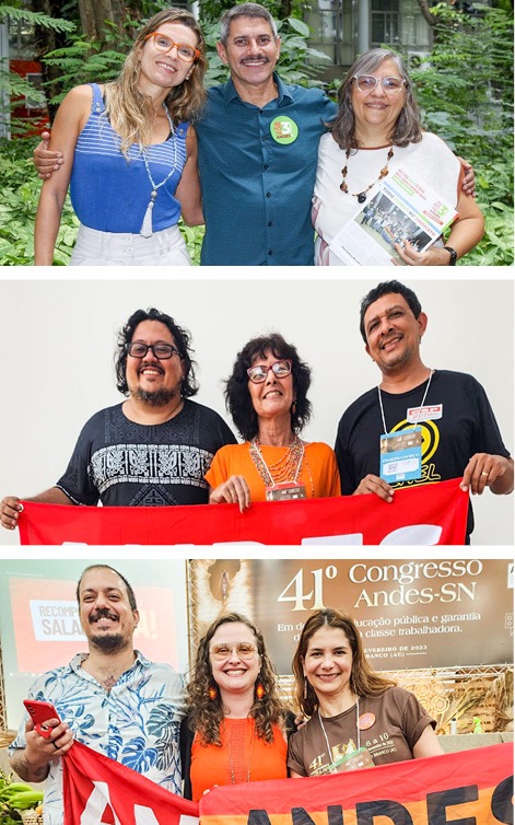 CANDIDATOS da chapa 3 percorreram a UFRJ dia 26 (alto). Chapas 2 (centro) e 1 (acima) também estão na disputa WhatsApp Image 2023 04 28 at 19.58.38